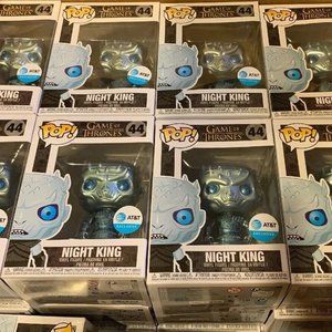 8 Funko Pop 44 Game of Thrones NIGHT KING Metallic AT&T Exclusive figure Lot MIB